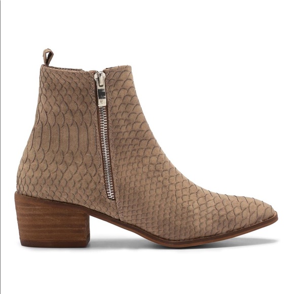 Catherine Malandrino Fannie Snake Embossed Booties